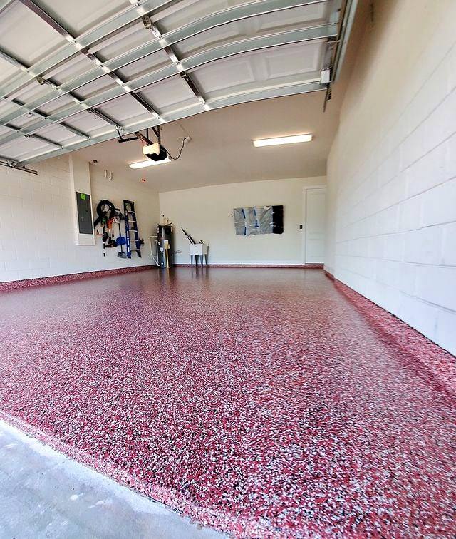 Red Epoxy Garage Floor